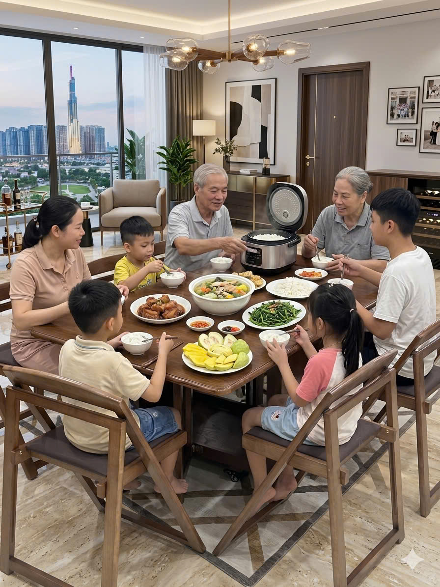 BỘ GẤP GỌN 6 GHẾ  GỖ SÔIG NGA